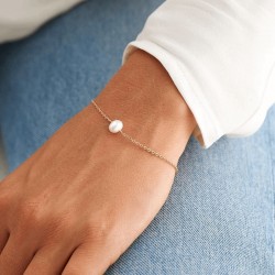 14k gold filled bracelet with pearl  14k gold filled bracelet with pearl