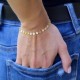 Set of two Gold filled bracelets with natural pearls 