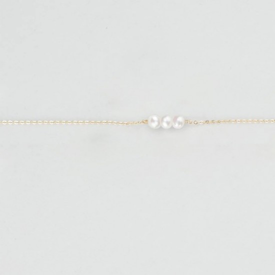 Gold filled natural freshwater pearls bracelet