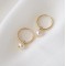Pearl hoop earrings in 14k gold filled 