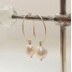 Baroque pearl hoop earrings in 14k gold filled