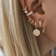 925 sterling silver star earrings with zircon stones