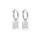 925 sterling silver compass square earrings
