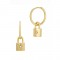 925 Sterling silver lock earrings
