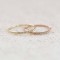 Minimalist stacking ring in gold plated sterling silver and cubic zirconia 