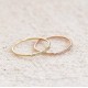 Minimalist stacking ring in gold plated sterling silver and cubic zirconia 