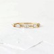 Minimalist ring in gold plated silver and cubic zirconia