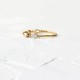 Minimalist ring in gold plated silver and cubic zirconia