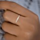Gold plated sterling silver cz stackable ring