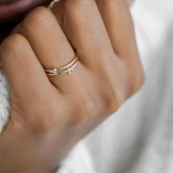 Sterling silver triangle zircon ring Sterling silver triangle zircon ring