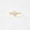 Gold plated sterling silver oval cubic zirconia ring