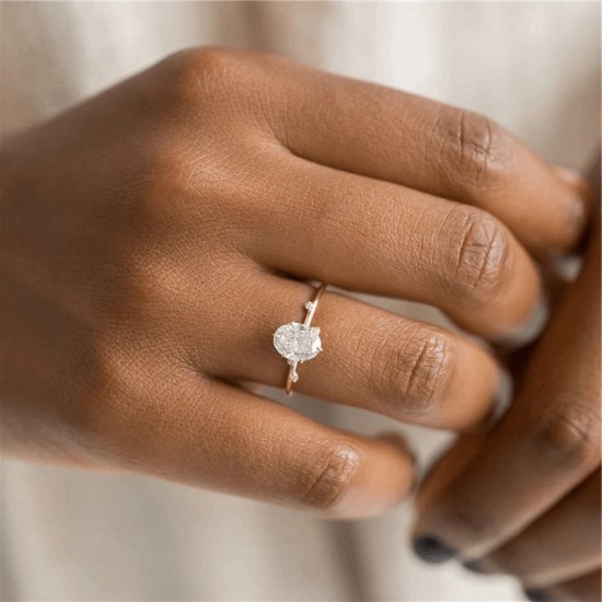 White 14K White Gold Oval Cubic Zirconia Semi Mount Ring | Doland Jewelers,  Inc. | Dubuque, IA