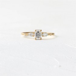 Gold plated sterling silver cubic zirconia ring Gold plated sterling silver cubic zirconia ring