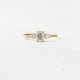 Gold plated sterling silver cubic zirconia ring