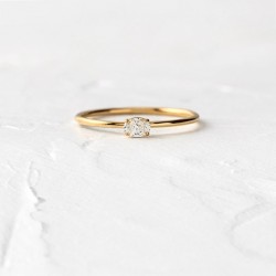 Dainty gold plated sterling silver cz ring Dainty gold plated sterling silver cz ring