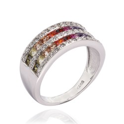 Fancy rainbow ring - round design Fancy rainbow ring - round design