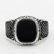925 sterling silver ring for men - vintage style - Agate stone
