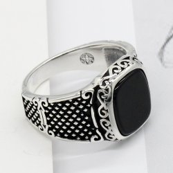 925 sterling silver ring for men - vintage style - Agate stone 925 sterling silver ring for men - vintage style - Agate stone