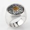 925 sterling silver tibetan six words' mantra ring for men