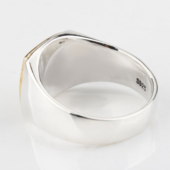 925 sterling silver elegant square ring for men  