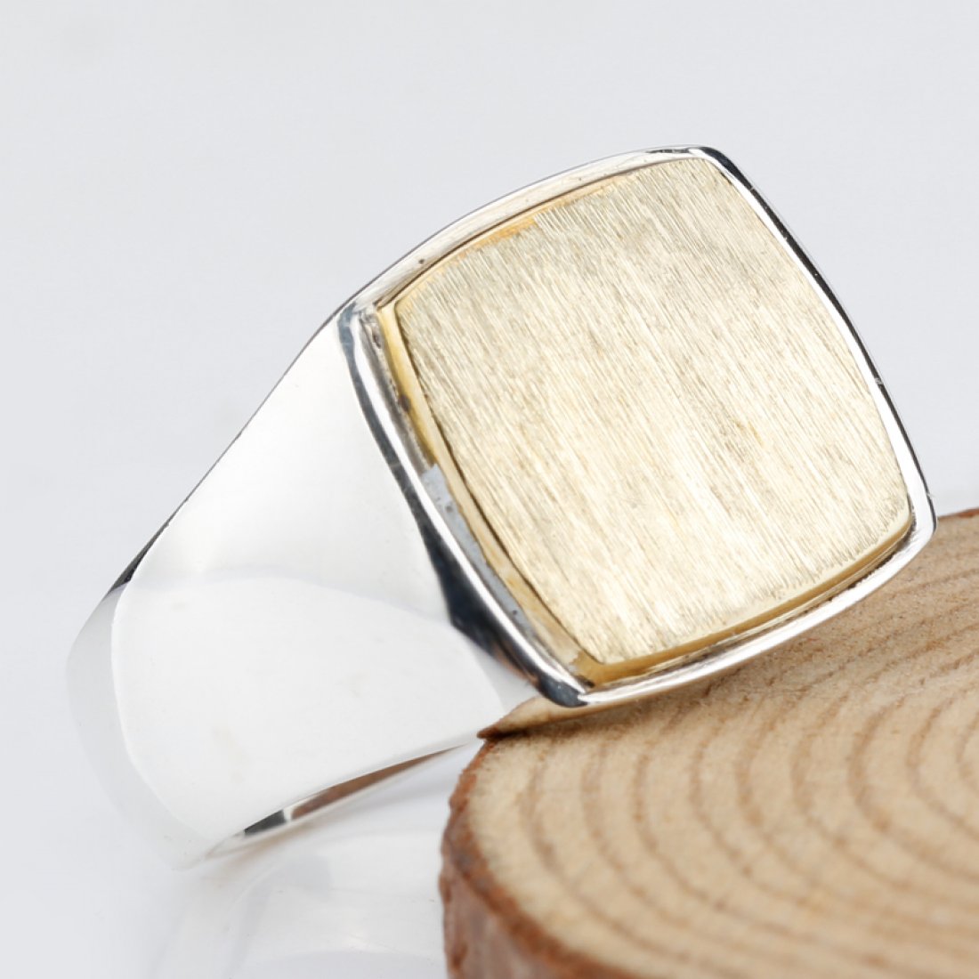 925 sterling silver elegant square ring for men | EnvyHer- Personalized ...