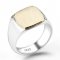 925 sterling silver elegant square ring for men  