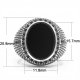 925 sterling silver ring for men with black Agate stone