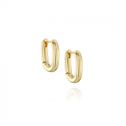 Square Hoop Earring In Gold Plated Silver Square Hoop Earring In Gold Plated Silver
