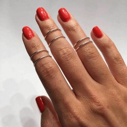Set of 6 rings in 925 sterling silver  Set of 6 rings in 925 sterling silver