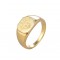 open heart signet ring - 18k gold plated silver