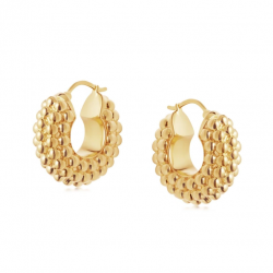 chunky earring -  18k gold plated