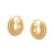 chunky earring -  18k gold plated