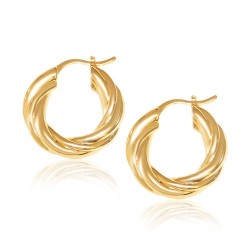 twisted gold hoop earrings vintage style  twisted gold hoop earrings vintage style