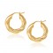twisted gold hoop earrings vintage style 