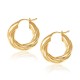 twisted gold hoop earrings vintage style 