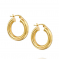 tube hoop earrings - 18k gold plated silver
