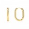 oval hoop earrings in gold plated silver 
