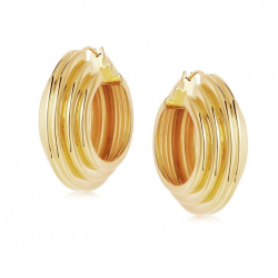 Chunky gold hoop earrings