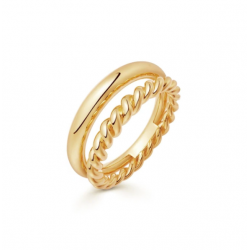 twisted rope ring 18k gold plated twisted rope ring 18k gold plated