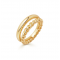 twisted rope ring 18k gold plated