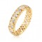 Heart band ring 18k gold plated silver