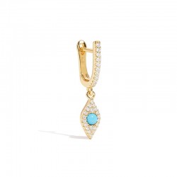 18k gold plated silver earrings with blue stone 18k gold plated silver earrings with blue stone