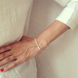 14k gold filled bracelet with pearls 