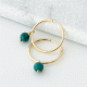 14K Gold filled Hoop earrings with natural pearl
