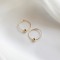 Bead hoop earrings in 14k gold filled 