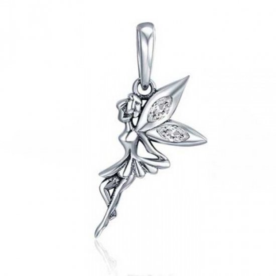 fairy charm in sterling silver