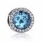  blue hearts cubic zirconia bead 