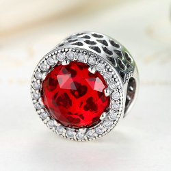 red cucic zirconia bead  red cucic zirconia bead