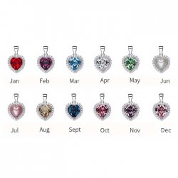 heart shaped swarovski Birthstone necklace  - November heart shaped swarovski Birthstone necklace  - November