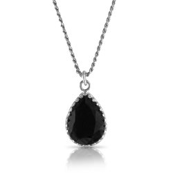 crystal from swarovski necklace - pear fancy jet stone  crystal from swarovski necklace - pear fancy jet stone